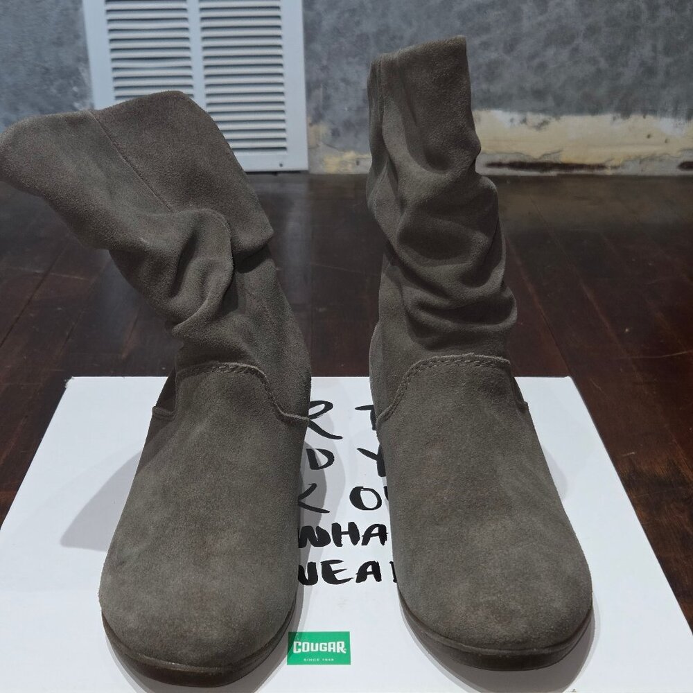 Cougar Fifi 2 Suede Wedge Ankle Boot in Taupe